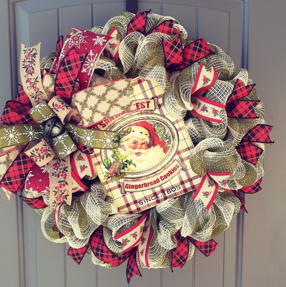 Cozy Santa Christmas Wreath